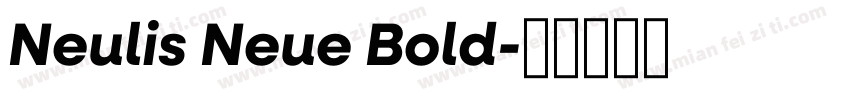 Neulis Neue Bold字体转换